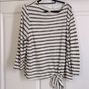 Old Navy Dark Navy 3 Quarter Lgth Knotted Sweater